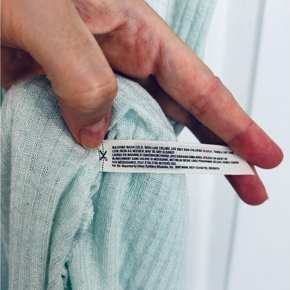 Free People Intimates Light Blue Ribbed Tank size Small - Picture 4 of 5